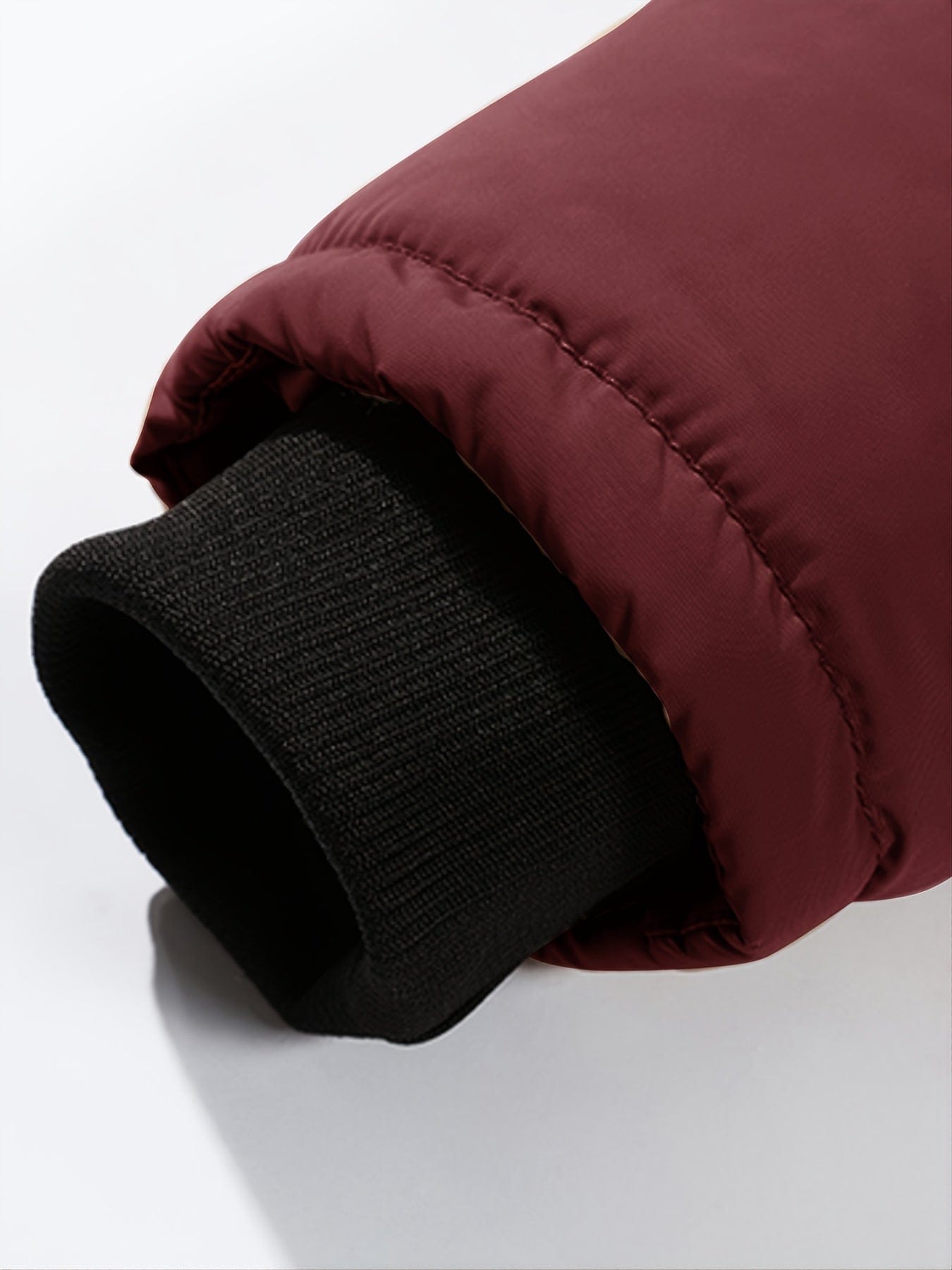 Men's Winter Fleece Padded Jacket With Detachable Faux Fur Hood