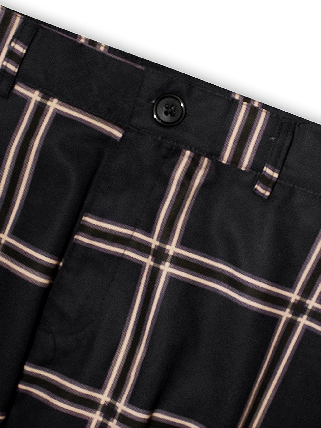 Men's Plaid Straight Slim Fit Suit Pants