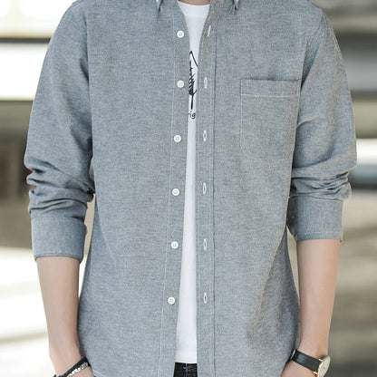 Men's Long Sleeve Button Down Oxford Shirts Christmas Gifts