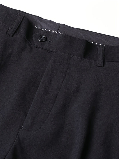 Men's V-neck Blazer Suit With Pants, One Button Top, Plain Color Smart Casual Wear