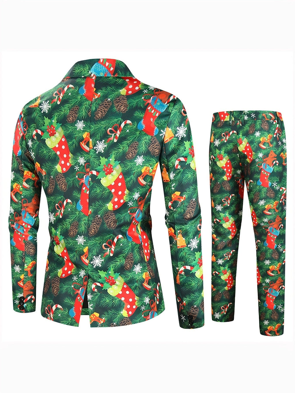 Holiday Men's Suit And Pants Sold Separately With Ugly Christmas Printed