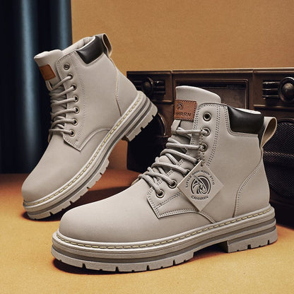 Men's Casual High Top Round Toe Boots For Winter