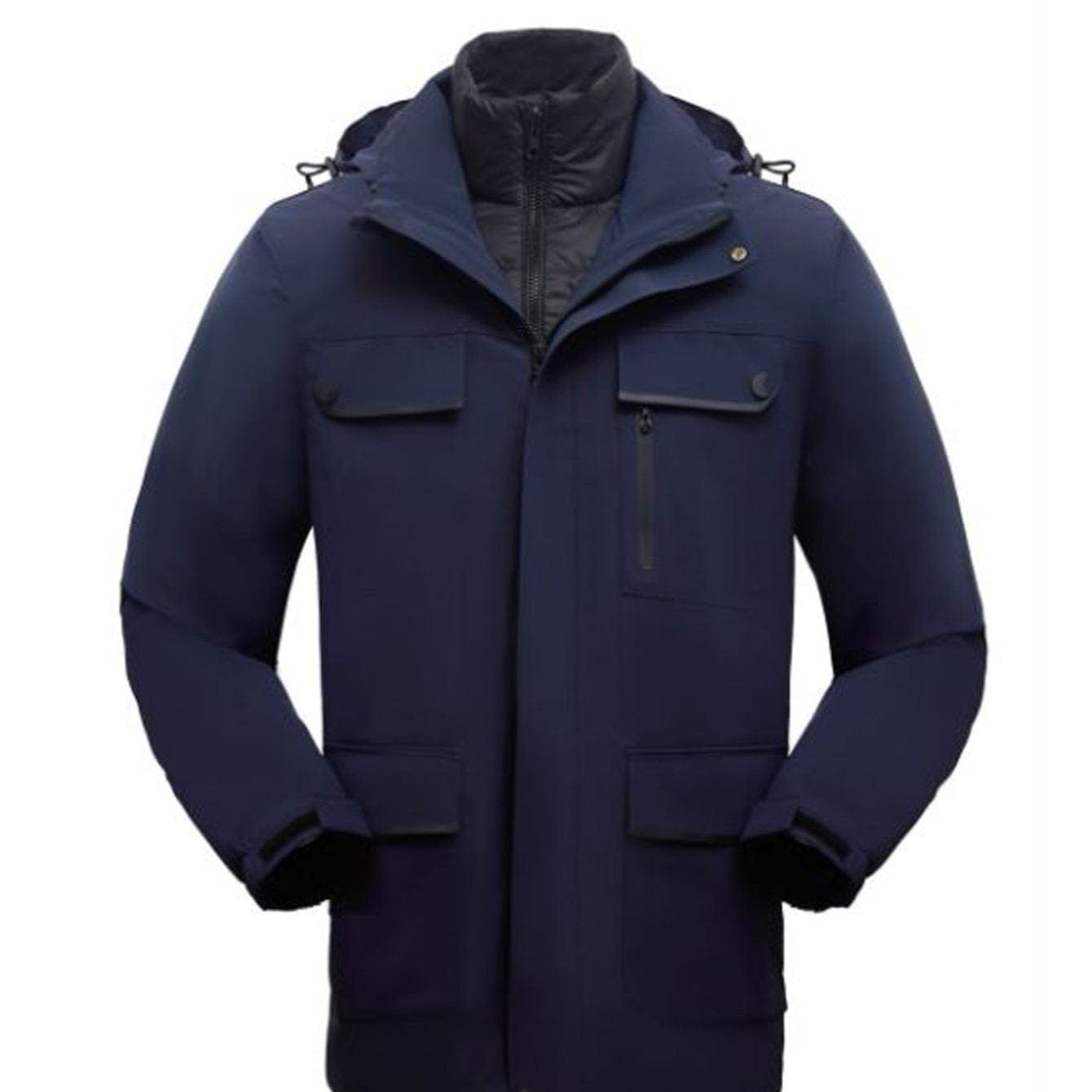 New Men's Hooded Two-piece Jacket Winter Jacket Down Jacket