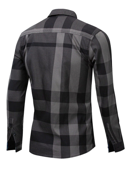 Two Sizes Small, Plaid Random Please Note Purchase Men's Plaid Long Sleeve Shirt With Random Plaid Pattern Christmas Gifts