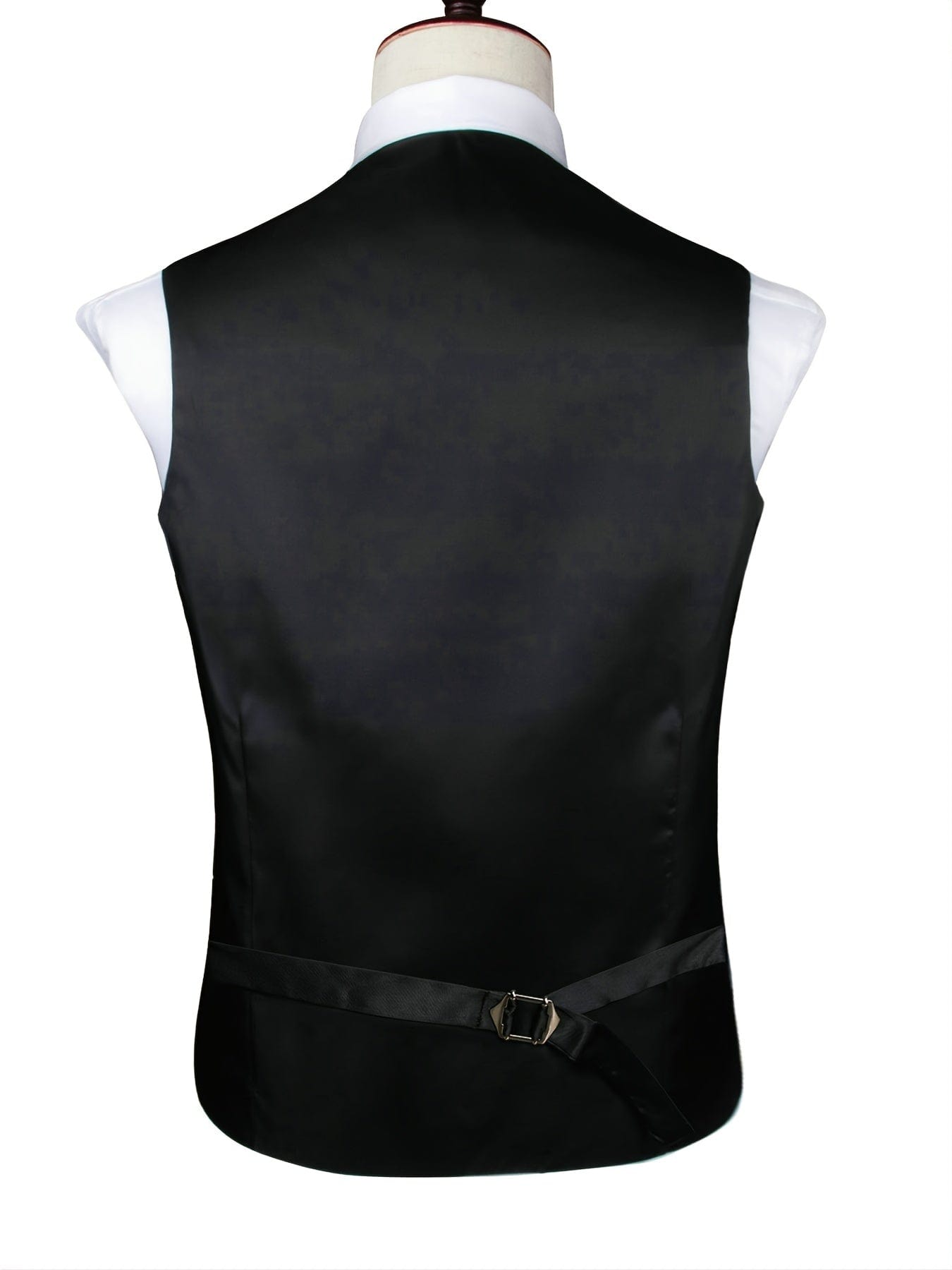 Men's Vintage Elegant Fit Sleeveless Vest Set, Formal Suit Waistcoat & Tie & Cufflinks & Hanky For Wedding Party Business