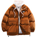 Fake Two Piece Coat Men's Winter New Hooded Warm Cotton-padded Jacket Gifts