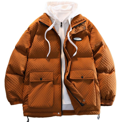 Fake Two Piece Coat Men's Winter New Hooded Warm Cotton-padded Jacket Gifts
