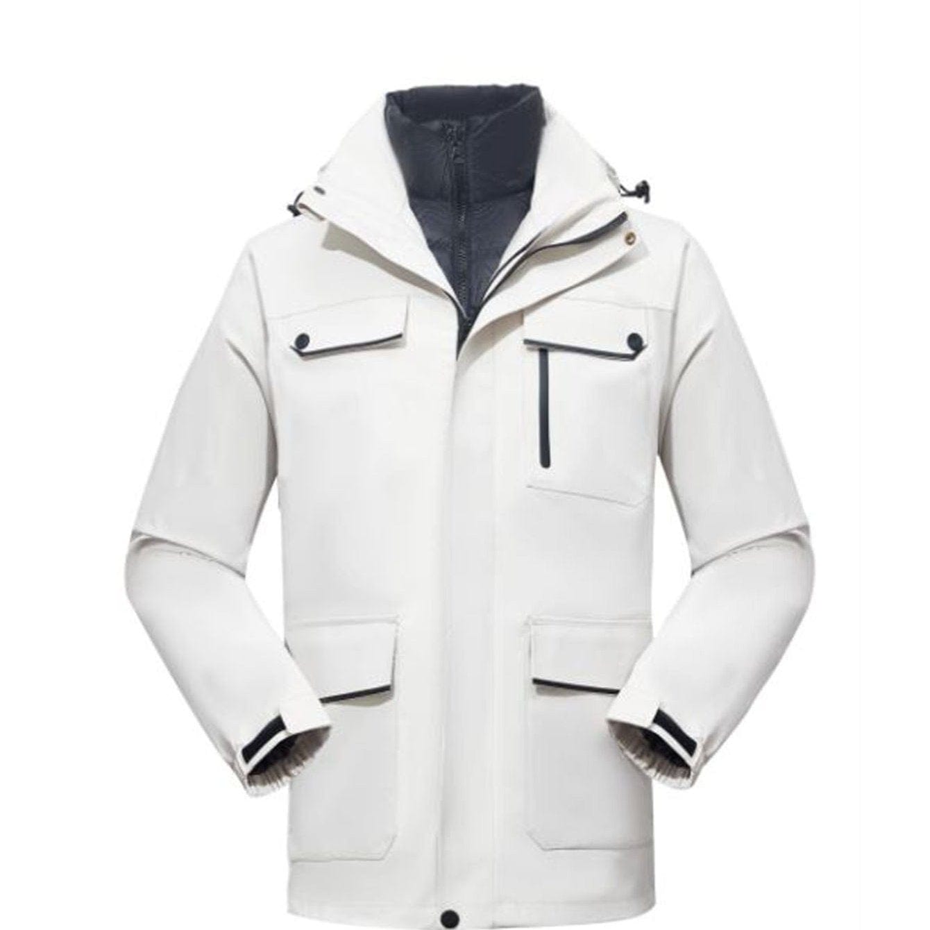 New Men's Hooded Two-piece Jacket Winter Jacket Down Jacket