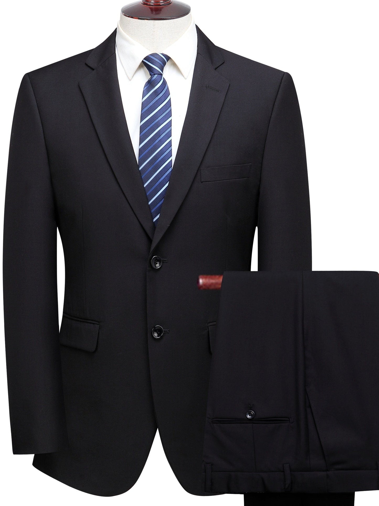 Solid Color Suits, Men's Slim Business Two-button Formal Suit + Suit Pants
