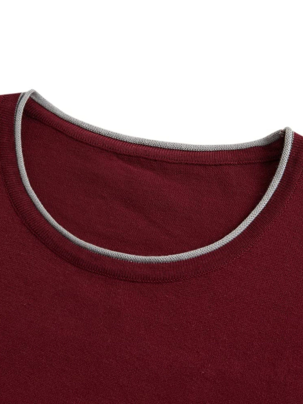 Men's Solid Sweater Crew Neck Long Sleeve Knitted Pullover Jumper Tops
