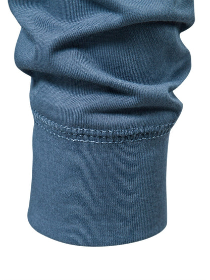Men's Henley Collar Long Sleeve T Shirt