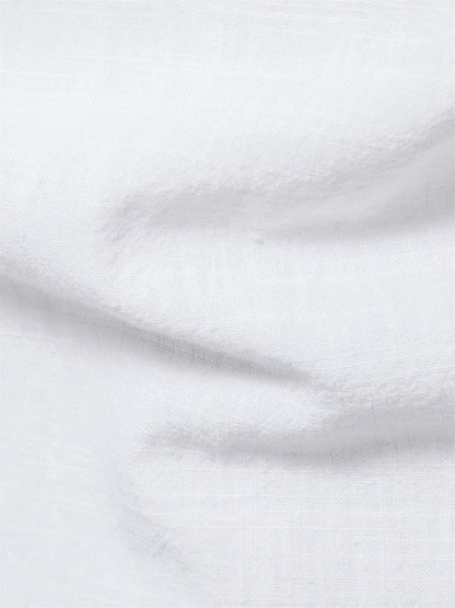 Men's Plain Color Cotton Single Breasted Long Sleeve Shirts Men's Clothes