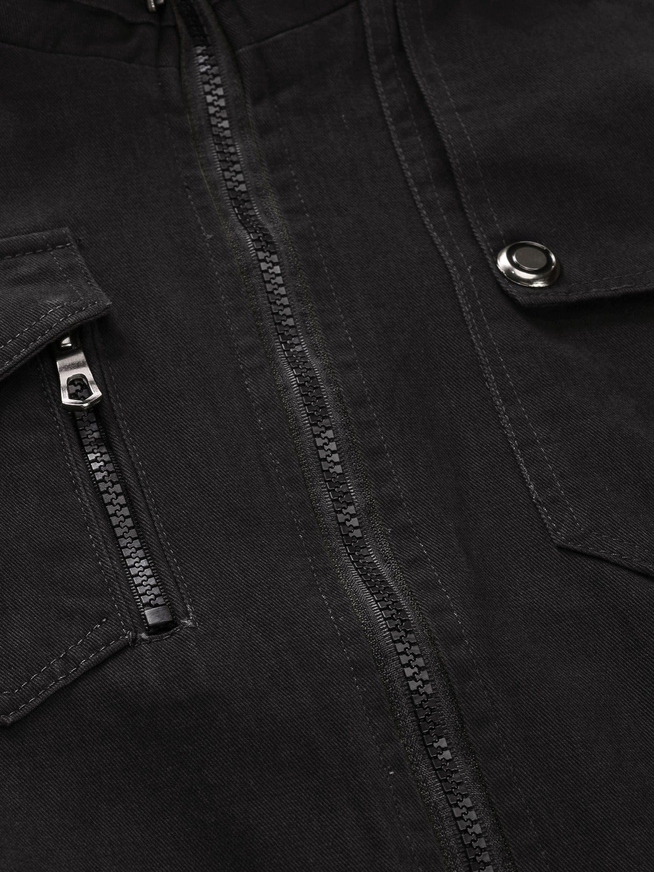 Men's Casual Stand-up Collar Jacket With Multi Pockets
