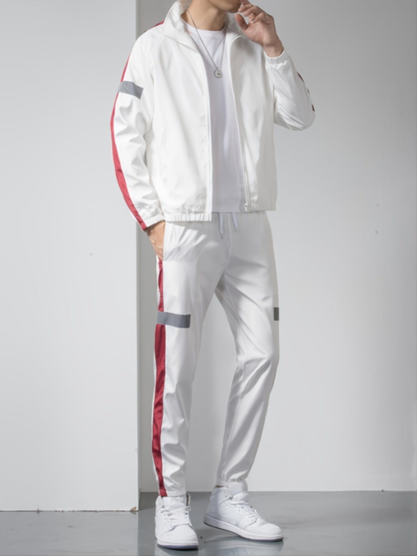 One Size Smaller,  Cropped Trousers Men's Cardigan Jackets&Pants Sportswear Sets Sweatshirt Hoodies Christmas Gifts