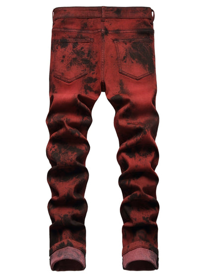 Men's Tie Dyed Street Style Slim Fit Cotton Jeans Best Sellers