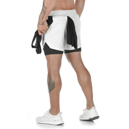 Camo Running Shorts Men 2 In 1 Double-deck Quick Dry GYM Sport Shorts Fitness Jogging Workout Shorts Men Sports Short Pants