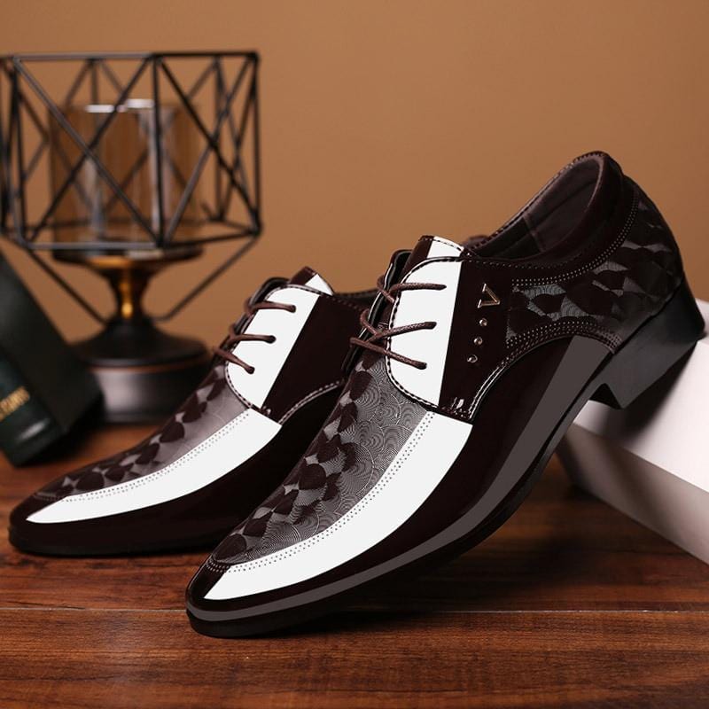 2019 Office Men Dress Shoes Men Formal Shoes Leather Luxury Fashion Groom Wedding Shoes Men Oxford Shoes Dress 38-48 Pointed Toe