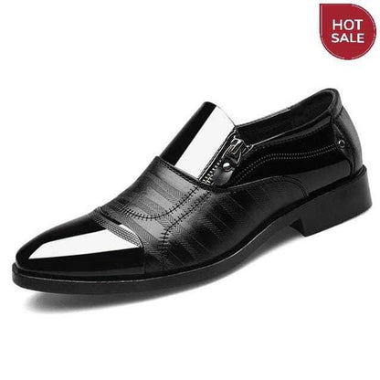 Mazefeng Classic Business Men's Dress Shoes Wedding Shoes Men Slip On Office Oxford Shoes For Men Black