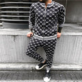 New Men Casual Zipper Set Autumn Mens set Tracksuit Set Male Sweatshirt Sweatpants Multi-pocket Fashion High Street Jackets Sets