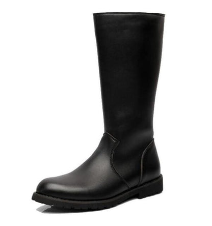 New Fashion Men's Motorcycle Boots Leather Boots Male Footwear Cowboy Casual Shoes Men  Boots Boots