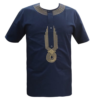 2019 Africa Shirt for Male Summer Wearing Men Dashiki Bazin Embroidery African Clothes