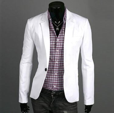 Blazer men  New Arrival Fashion Clothing Wild Single Button terno suit Jacket Men's Casual Slim Fit Suit blazer masculino