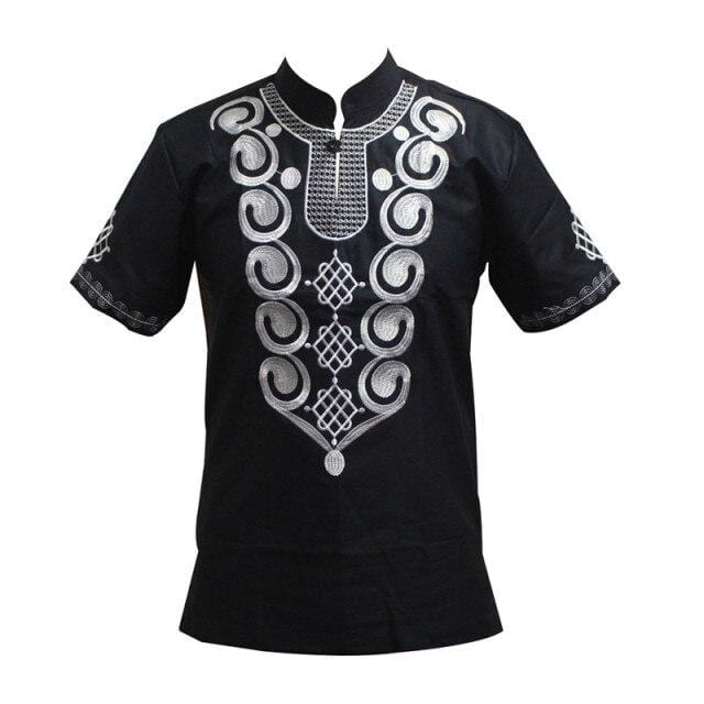 Dashikiage Men's Embroidery Wonderful Colors Traditional Mali African Vintage Top