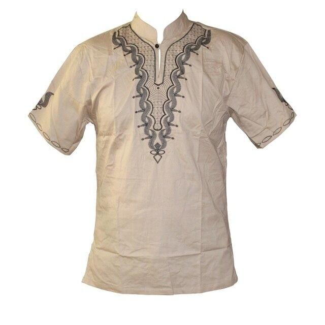 Dashikiage Men's Embroidery Wonderful Colors Traditional Mali African Vintage Top