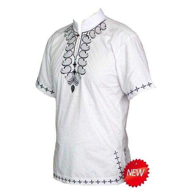 Dashikiage Men's Embroidery Wonderful Colors Traditional Mali African Vintage Top