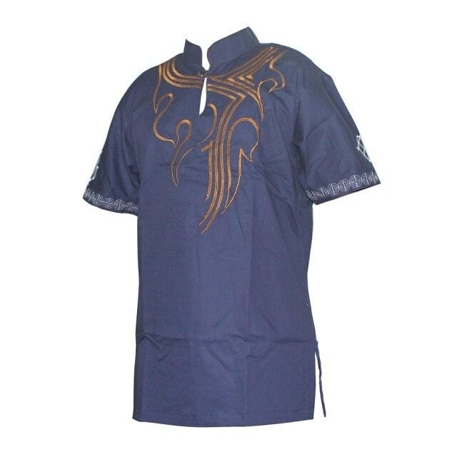 Dashikiage Men's Embroidery Wonderful Colors Traditional Mali African Vintage Top