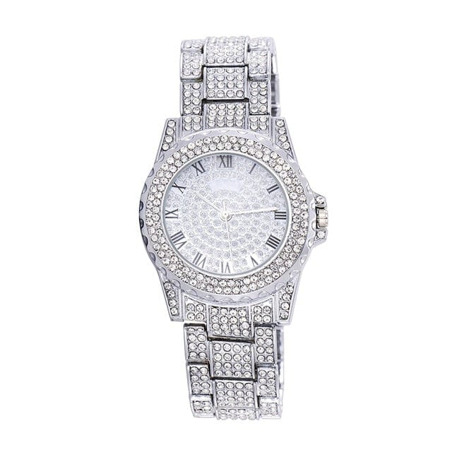 Hip Hop Luxury Mens Iced Out Watches Date Quartz Wrist Watches With Micropave CZ Alloy Watch For Women Men Jewelry