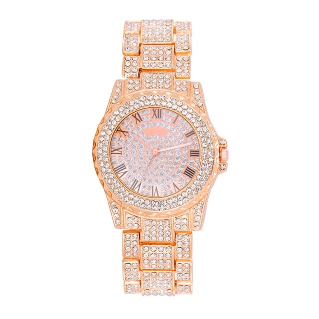 Hip Hop Luxury Mens Iced Out Watches Date Quartz Wrist Watches With Micropave CZ Alloy Watch For Women Men Jewelry