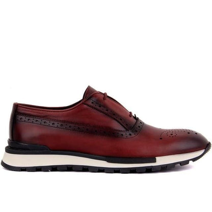 Sail Lakers-Tan Leather Lace-Up Men Casual Derby Shoes 2020 Brand New Men Shoes Classic Men Dress Shoe