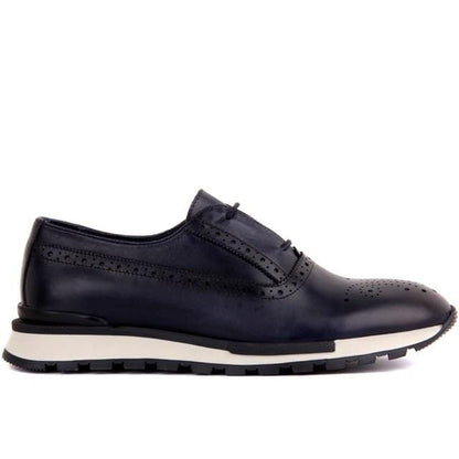 Sail Lakers-Tan Leather Lace-Up Men Casual Derby Shoes 2020 Brand New Men Shoes Classic Men Dress Shoe