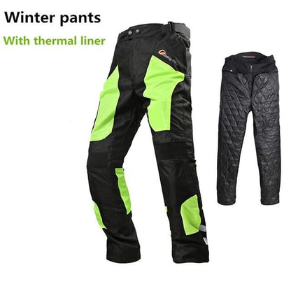 Motorcycle Pants Waterproof Breathable Warm All Season Motocross Rally Rider Riding Protection Trousers With 4pcs Kneepads HP-12