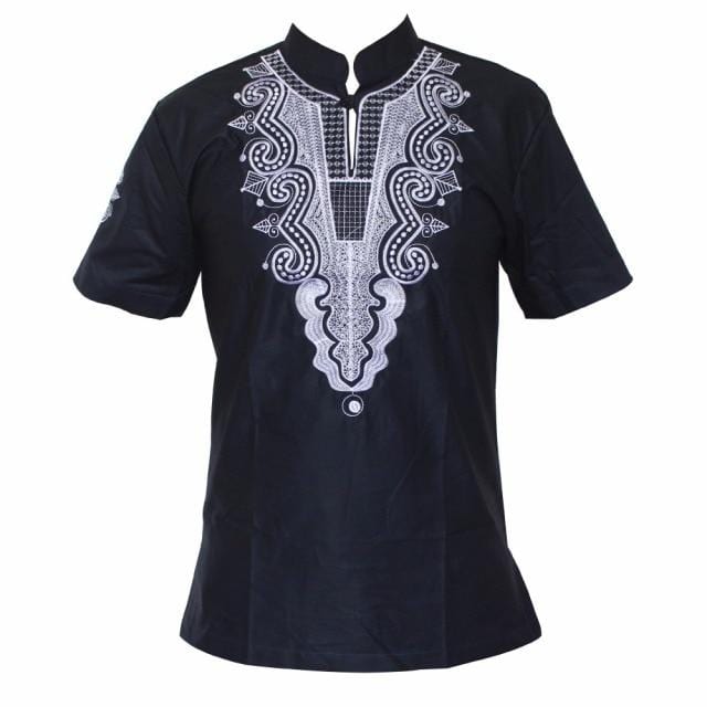 2019 Africa Shirt for Male Summer Wearing Men Dashiki Bazin Embroidery African Clothes