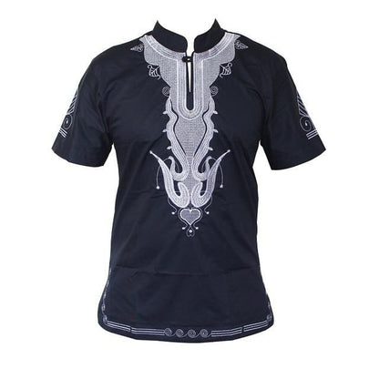 2019 Africa Shirt for Male Summer Wearing Men Dashiki Bazin Embroidery African Clothes