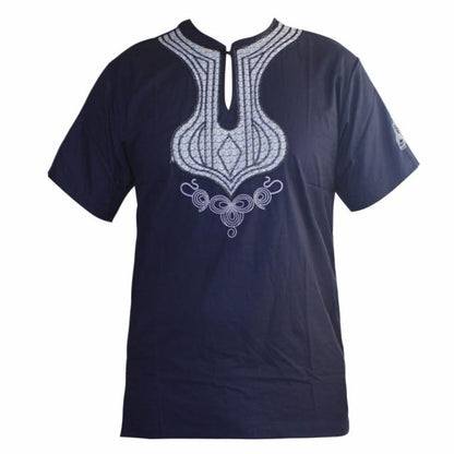 2019 Africa Shirt for Male Summer Wearing Men Dashiki Bazin Embroidery African Clothes