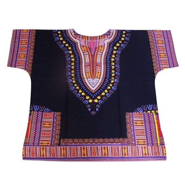 Dashiki fashion design African traditional printed 100% cotton Dashiki T-shirts for unisex Tribal Ethnic Succunct Hippie 2019