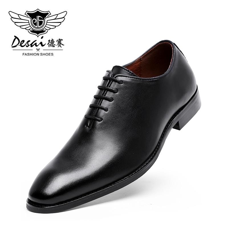 DESAI Men's Business Dress Casual Shoes For Men Soft Genuine Leather Fashion Mens Comfortable Oxford Shoes