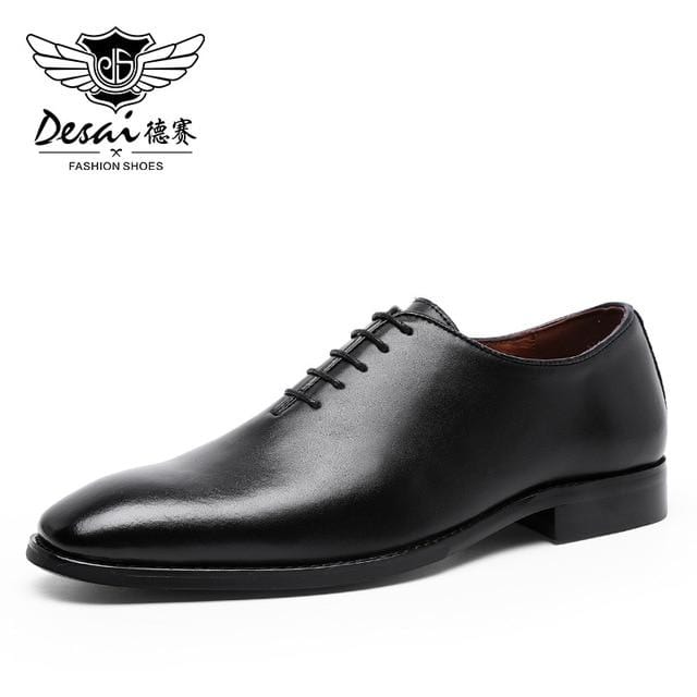 DESAI Men's Business Dress Casual Shoes For Men Soft Genuine Leather Fashion Mens Comfortable Oxford Shoes