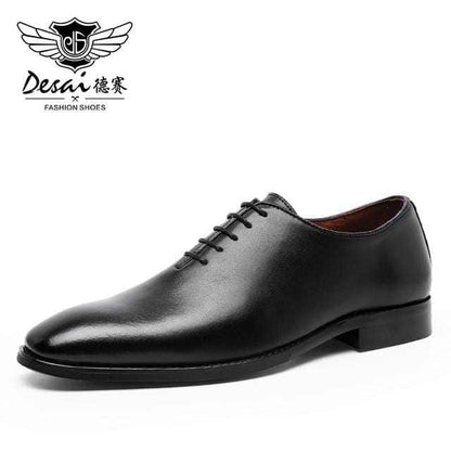 DESAI Men's Business Dress Casual Shoes For Men Soft Genuine Leather Fashion Mens Comfortable Oxford Shoes
