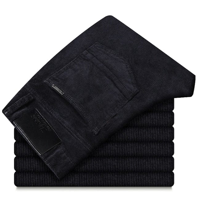 6 Color Men&#39;s Thick Corduroy Casual Pants 2019 Winter New Style Business Fashion Stretch Regular Fit Trousers Male Brand Clothes