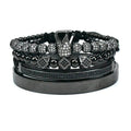 Men Bracelet jewelry 4pcs/set crown charms Macrame beads Bracelets Braiding Man Luxury Jewelry for women bracelet gift