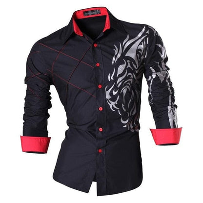 Jeansian Men's Fashion Dress Casual Shirts Button Down Long Sleeve Slim Fit Designer Z001 White2