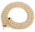 THE BLING KING 9mm Micro Pave Iced CZ Cuban Link Necklaces Chains Gold Color Luxury Bling Bling Jewelry Fashion Hiphop For Men