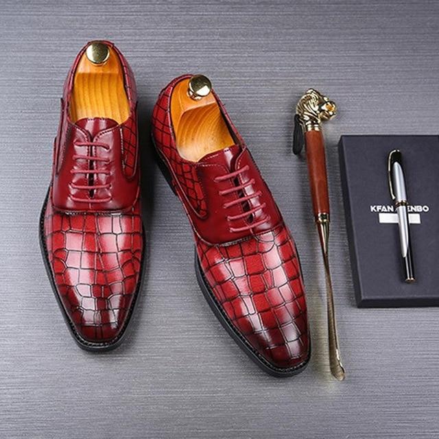 New Men Dress Shoes Shadow Patent Leather Luxury Fashion Groom Wedding Shoes Men Luxury italian style Oxford Shoes Big Size 48