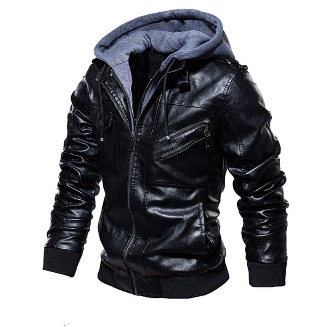 Mens Leather Jackets  Winter New Casual Motorcycle PU Jacket Biker Leather Coats European Windbreaker Genuine Leather Jacket