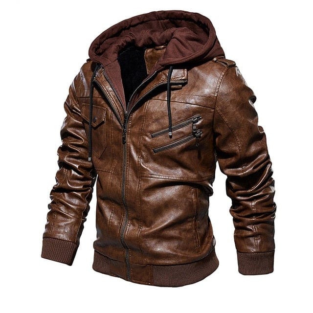 Mens Leather Jackets  Winter New Casual Motorcycle PU Jacket Biker Leather Coats European Windbreaker Genuine Leather Jacket