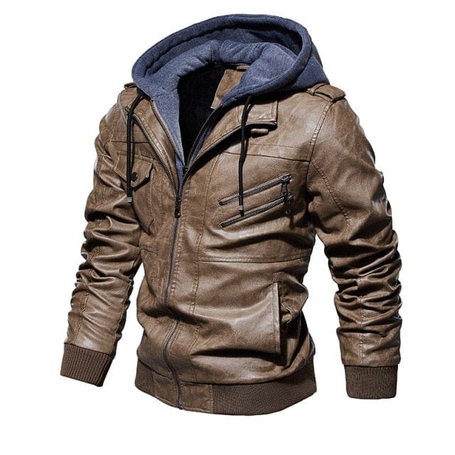 Mens Leather Jackets  Winter New Casual Motorcycle PU Jacket Biker Leather Coats European Windbreaker Genuine Leather Jacket